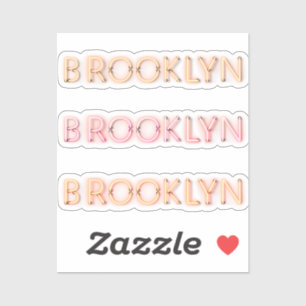Brooklyn Glowing Neon Ljus x3 Klistermärken