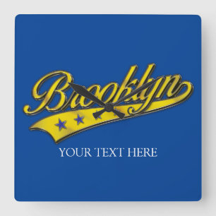 Brooklyn Gold Swoosh Design Mall Klocka