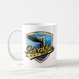 Brooklyn Gold Swoosh Logodesign Kaffemugg