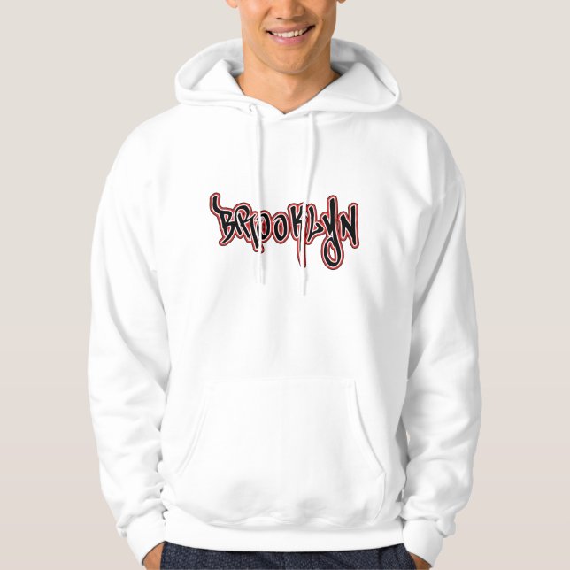 Brooklyn Graffiti Sweatshirt Med Luva (Framsida)