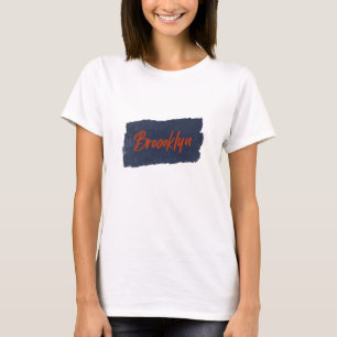 Brooklyn Handskriftlig Red Typography T Shirt