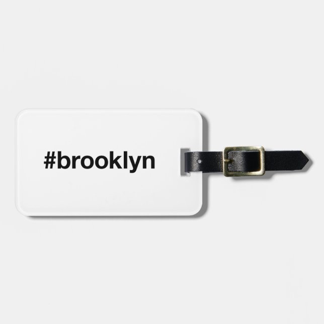 BROOKLYN Hashtag Bagagebricka (Horisontell Framsida)