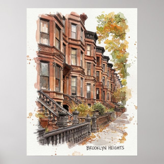 Brooklyn Heights Brooklyn Poster (Framsidan)
