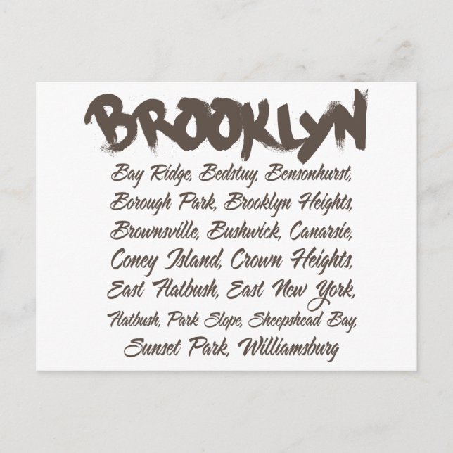 Brooklyn Huvor Vykort (Framsida)