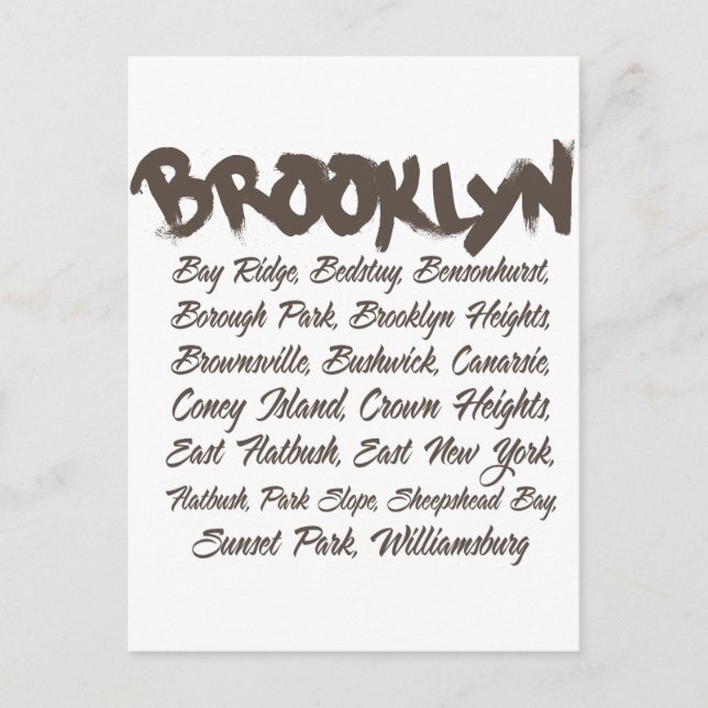 Brooklyn Huvor Vykort (Framsida)