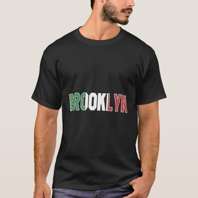 Brooklyn Italy New York Ny T Shirt (Framsida)