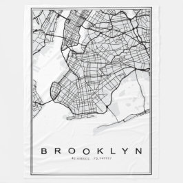 Brooklyn Karta Illustration Fleecefilt