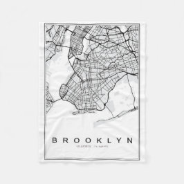 Brooklyn Karta Illustration Fleecefilt