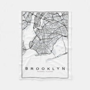 Brooklyn Karta Illustration Fleecefilt
