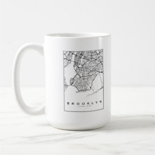 Brooklyn Karta Illustration Kaffemugg