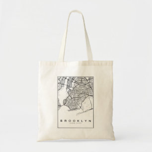 Brooklyn Karta Illustration Tygkasse