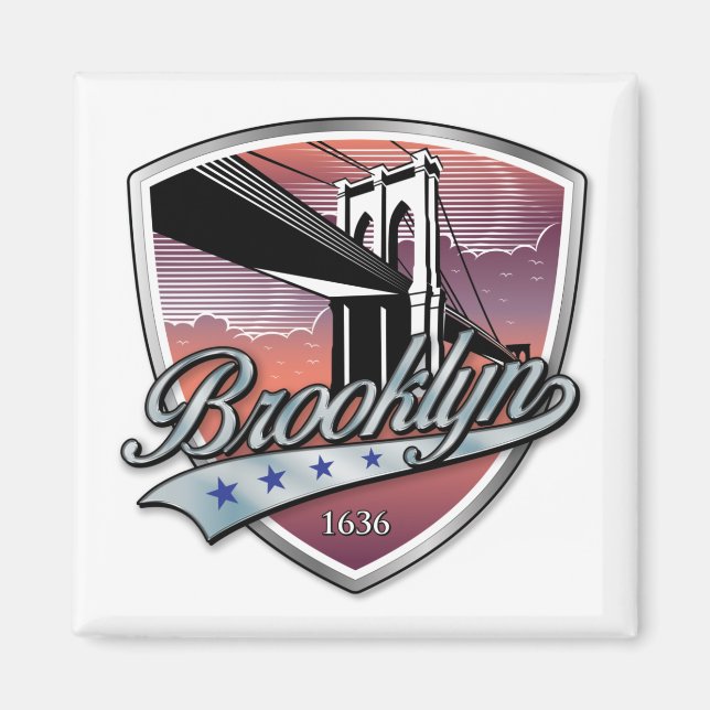 Brooklyn Logotyp Design Magnet (Framsidan)