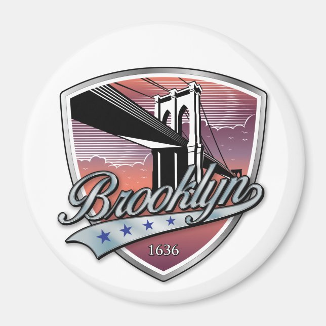 Brooklyn Logotyp Design Magnet (Framsidan)