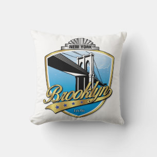 Brooklyn Logotyp Design Pillow Kudde