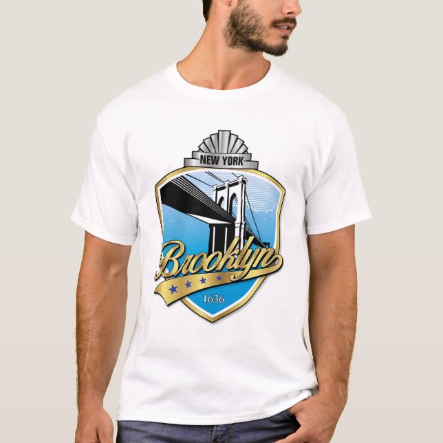Brooklyn Logotyp Design T Shirt (Framsida)