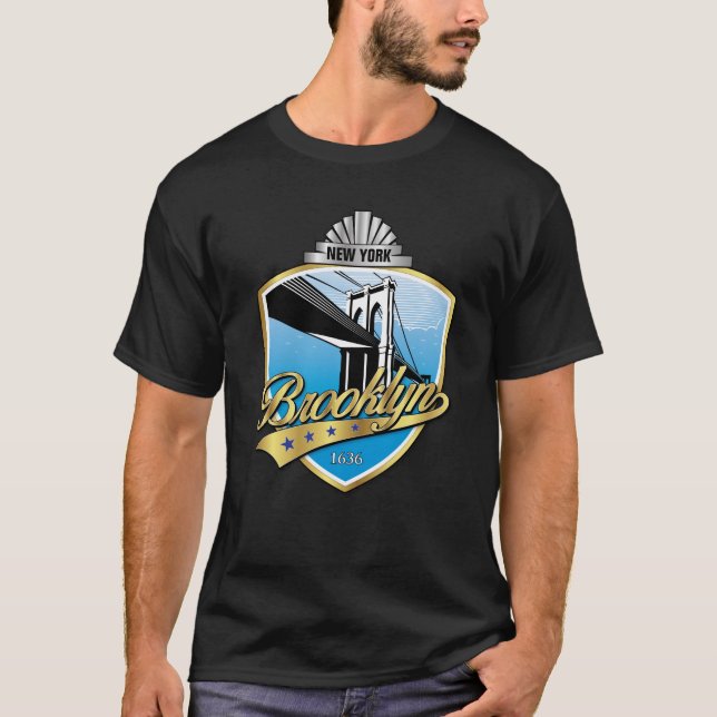 Brooklyn Logotyp Design T-Shirt (Framsida)