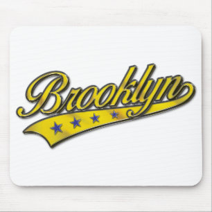 Brooklyn Logotyp Guld Embossed Musmatta