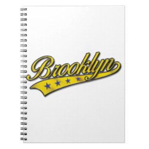 Brooklyn-logotyp guldpräglad anteckningsbok