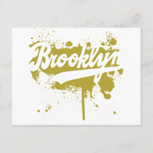 Brooklyn målat Mustard-vykort Vykort