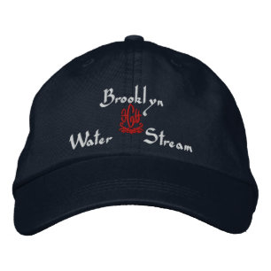Brooklyn Namn med engelska betyder marin Broderad Keps