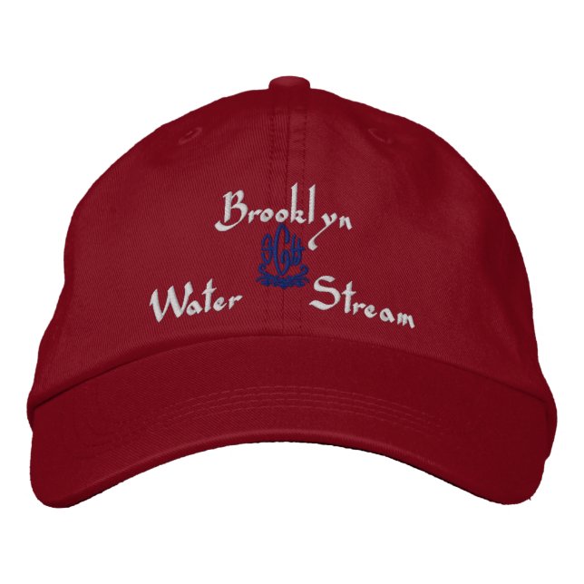Brooklyn Namn med engelska betyder Red Broderad Keps (Framsida)