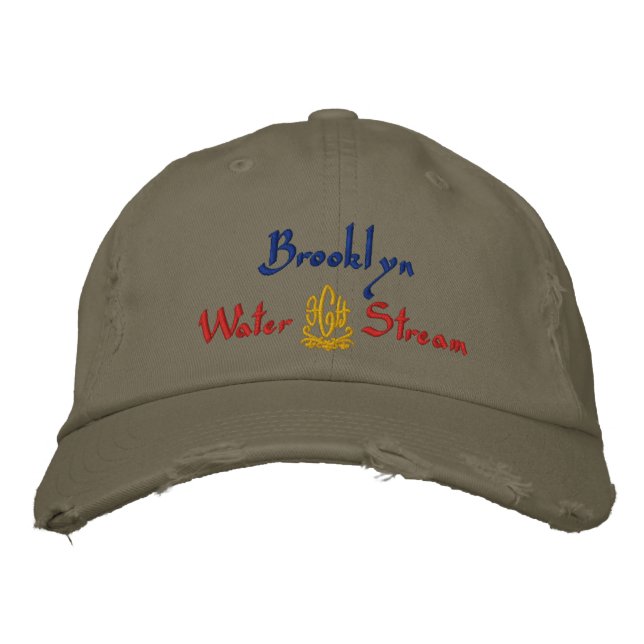 Brooklyn Namn med engelska som Olive Broderad Keps (Framsida)