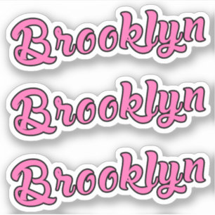 Brooklyn namn x3 Vinyl Klistermärken