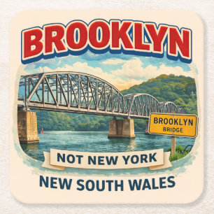 Brooklyn, New South Wales Inte Brooklyn, New Yor Underlägg Papper Kvadrat