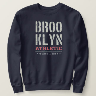 Brooklyn New York Athletic Urban Varsity Letters Lång Ärmad Tröja