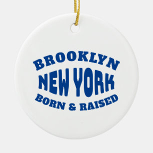 Brooklyn New York Born and Razed Julgransprydnad Keramik