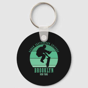 Brooklyn New York City Skateboardare Urna Skateboa Nyckelring