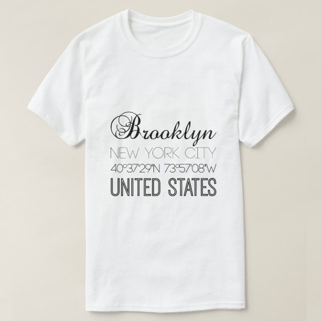 Brooklyn, New York City trendig T Shirt (Design framsida)
