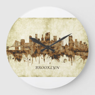 Brooklyn New York Cityscape Stor Klocka