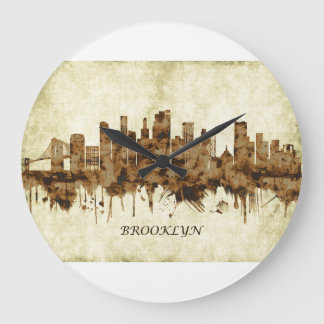 Brooklyn New York Cityscape Stor Klocka