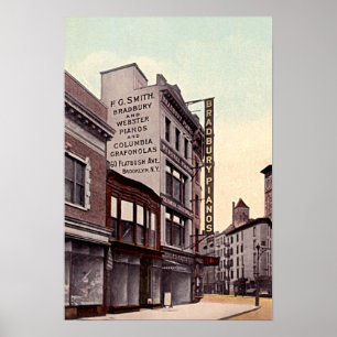 Brooklyn New York Flatbush aveny 1915 Poster