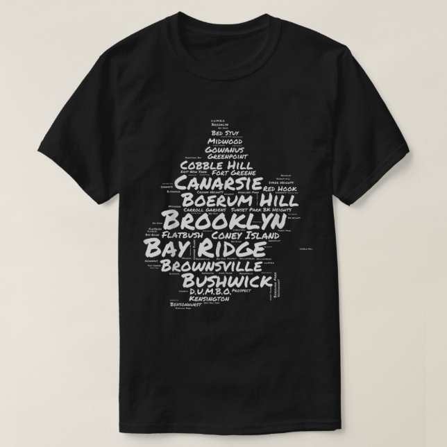 Brooklyn New York-grannländerna Ord Cloud Brookly T Shirt (Design framsida)