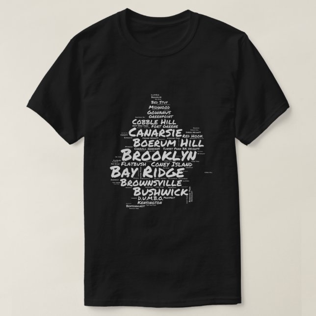 Brooklyn New York-grannländerna Ord Cloud Brookly T Shirt (Design framsida)