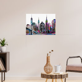 Brooklyn, New York i Graffiti Poster