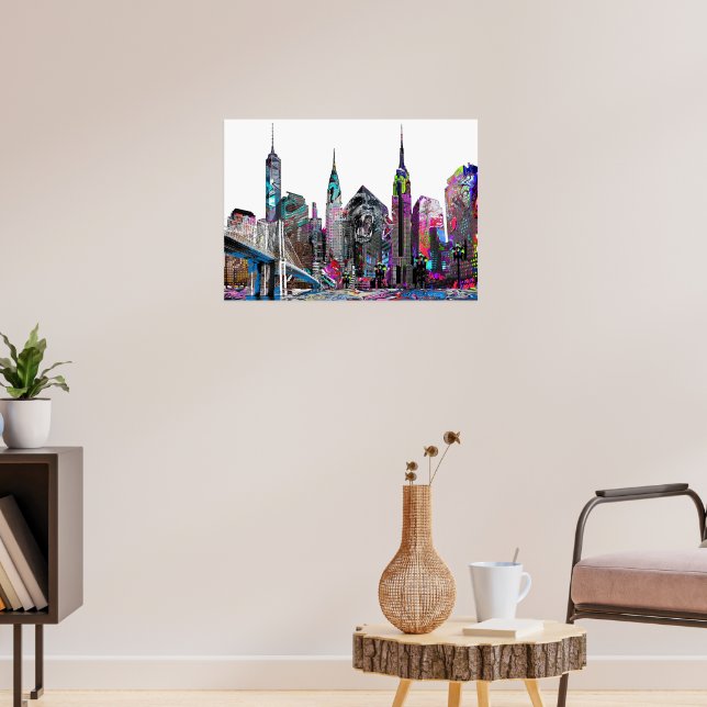 Brooklyn, New York i Graffiti Poster (Vardagsrum 3)