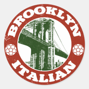 Brooklyn New York Italians Runt Klistermärke