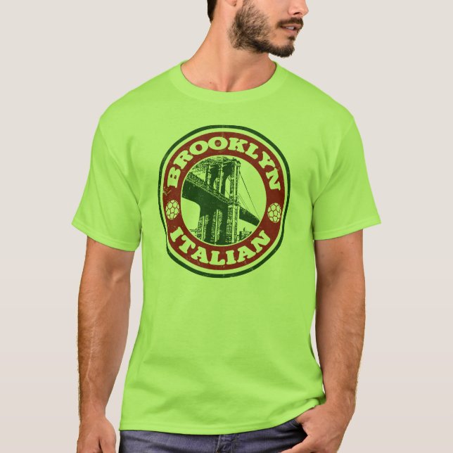 Brooklyn New York italienare T-shirt (Framsida)