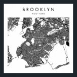 Brooklyn New York Minimum Modern Street Karta Poster<br><div class="desc">Brooklyn New York Minimum Modern Street Karta</div>