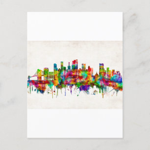 Brooklyn New York Skyline Inbjudan Vykort