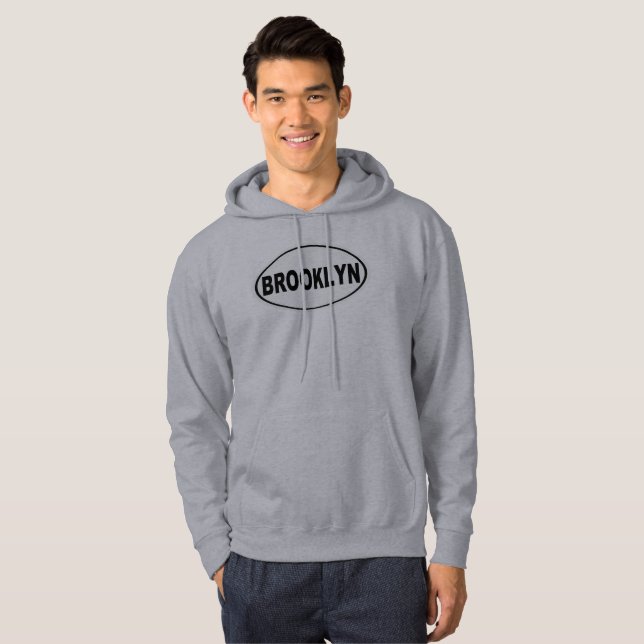 Brooklyn New York Sweatshirt Med Luva (Hel framsida)