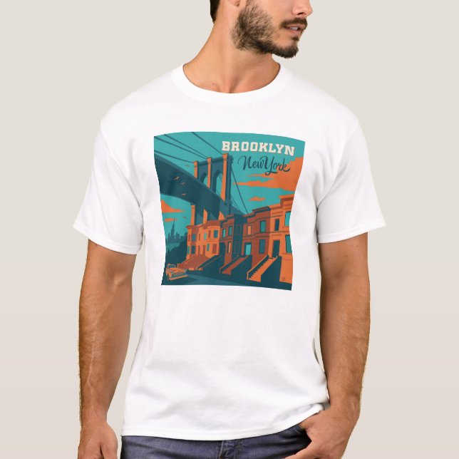 Brooklyn New York T Shirt (Framsida)