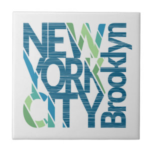 Brooklyn New York typografi Kakelplatta