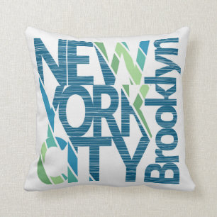 Brooklyn New York typografi Kudde