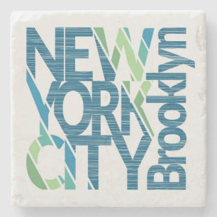 Brooklyn New York typografi Stenunderlägg