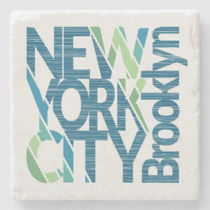 Brooklyn New York typografi Stenunderlägg