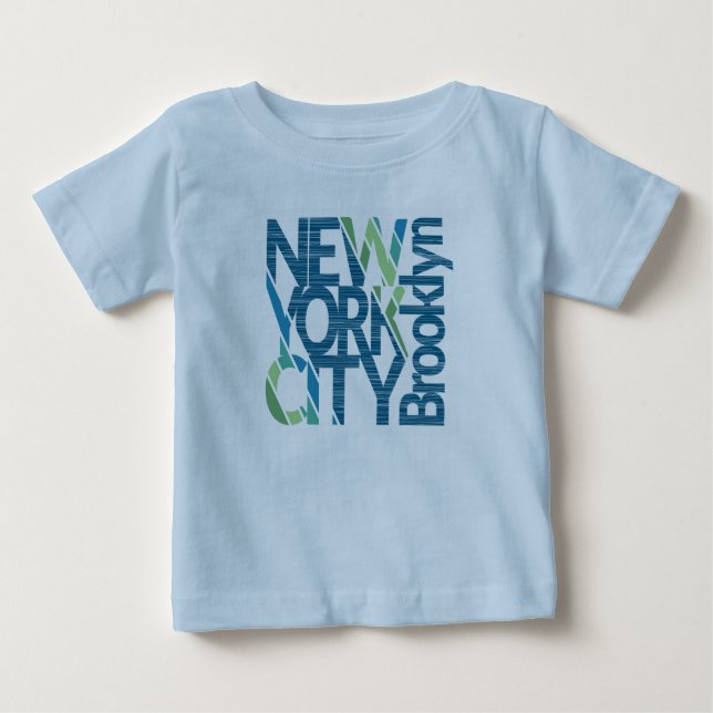 Brooklyn New York typografi T Shirt (Framsida)